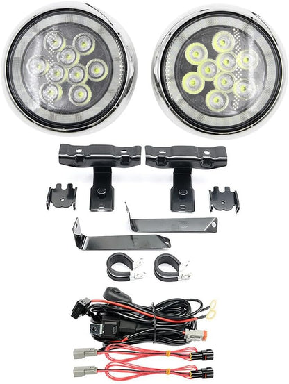 ya 7 8.24 baidi DRL Halo LED Chrome Rally Fog Light for 17-22 for Mini Country for MAN F60