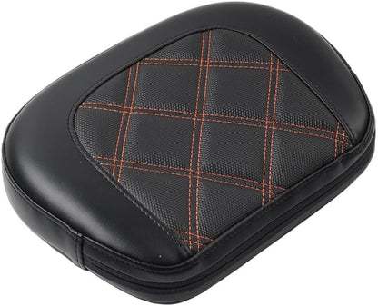 ya 6 8.14 Orange Stitching Passenger Sissy Bar Backrest Pad for Harley Electra Road Glide