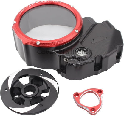 ya 23 10.7 baidi Clear Clutch Cover+Pressure Plate+Spring Retainer Ring for Ducati Xdiavel Diavel
