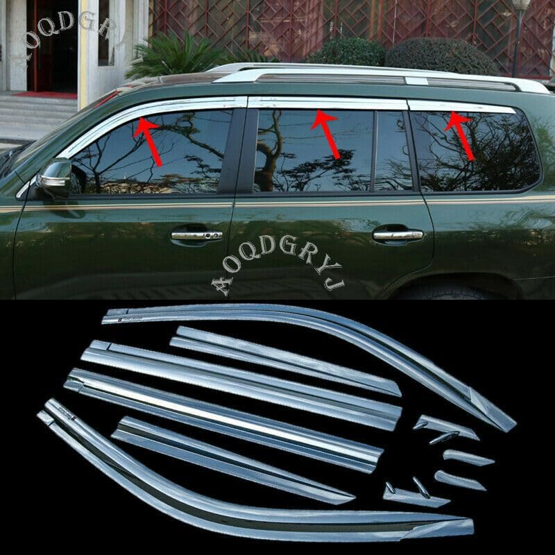 ya 6 8.24 baidi 10X Side Window Wind Deflector Visor Rain Guard for Toyota for Land Cruiser 2008-21