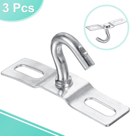 ya 26 10.21 baidi 3Pcs Pad Eye Plate Ceiling Hooks 67mm Wall Mount Hanger Galvanized Iron