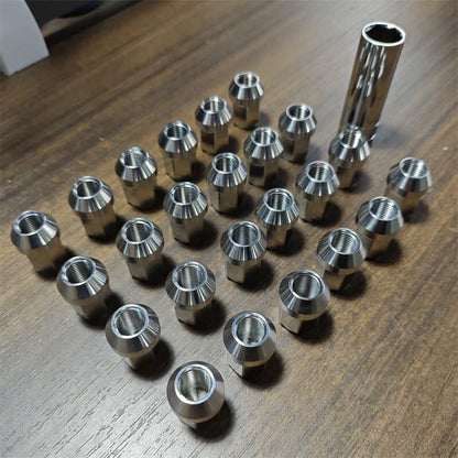 ya 10 9.16 baidi 24pcs M12*1.25 Stainless Steel Wheel Nuts Lug Nuts Hex 19mm Length 35mm