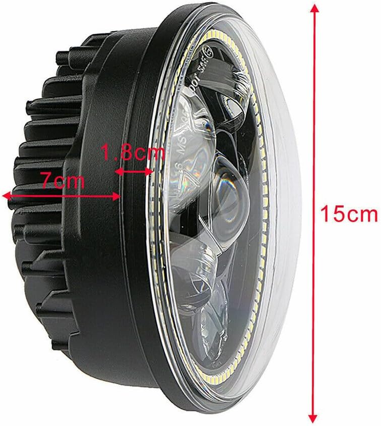 ya 4 8.14 5.75 5-3/4'' LED Hi/Low Beam Scheinwerfer IP67 Fur Harley Motorrad Universal
