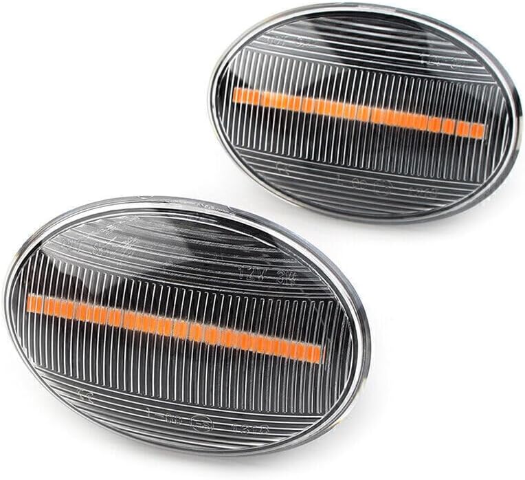 ya 13 9.15 baidi 2 Pieces Dynamic Clear LED Side Marker Signal Lights for Mini Cooper R55 R5
