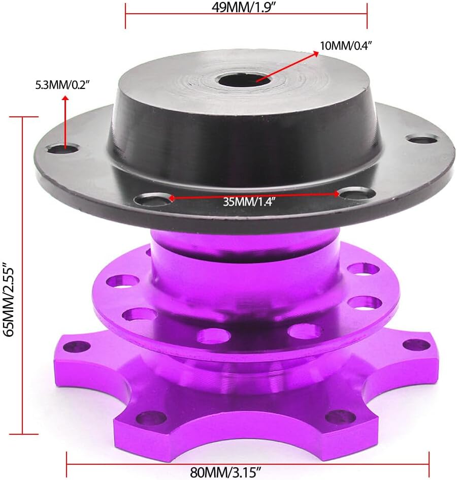 ya 10 9.16 zhengce Sports Steering Wheel Quick Release Snap Off Boss Hub Adapter Purple Univer