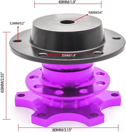 ya 10 9.16 zhengce Sports Steering Wheel Quick Release Snap Off Boss Hub Adapter Purple Univer