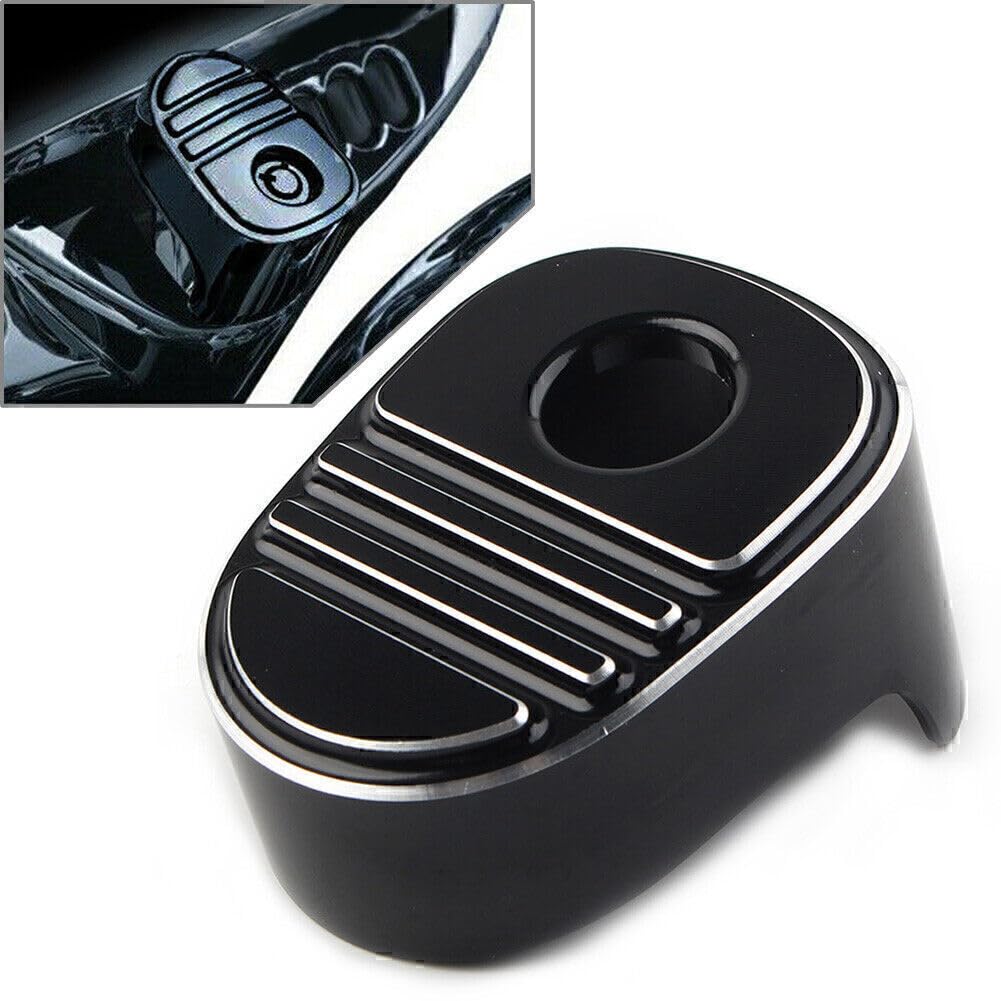 ya 9 10.24 Black Tri-Line Ignition Switch Cover Fits for Harley Touring Street Glide F