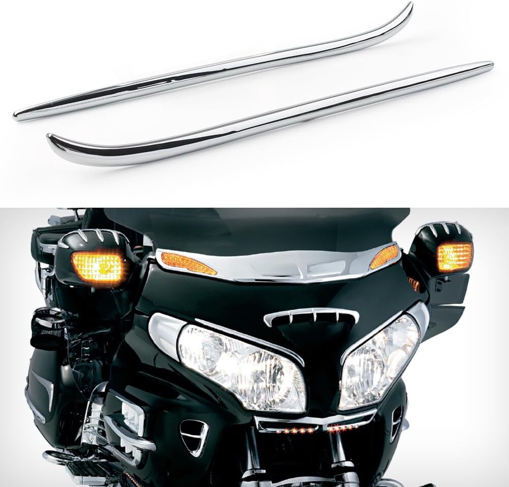ya 23 10.7 baidi Chrome Trim Fairing Eyebrows Accents &Scoop Trim for Honda GoldWing GL1800 01-11