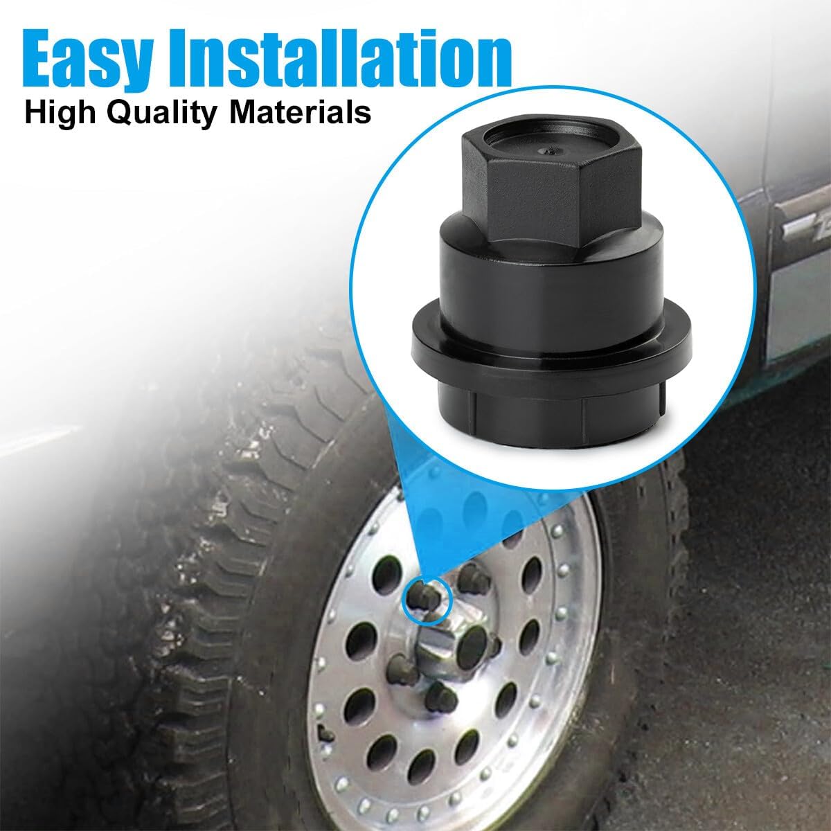 ya 28 10.13 zhengce 20X Lug Nut Covers Black for Chevrolet S10 Pickup Blazer for GMC Jimmy Son