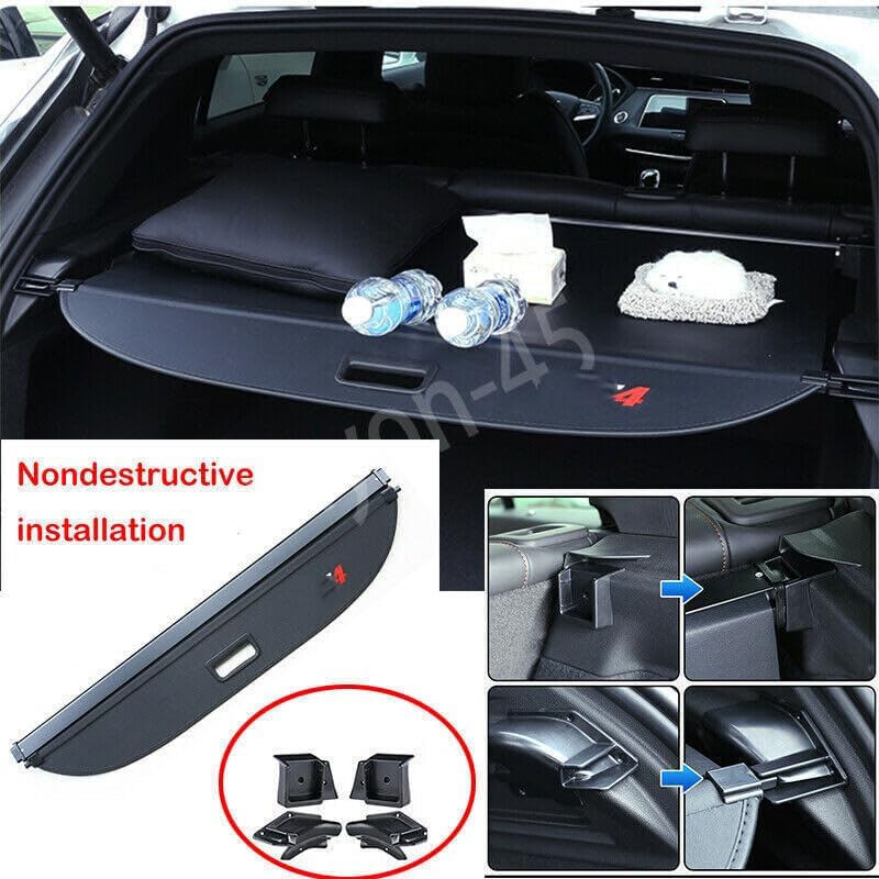 ya 2 8.15 for for Cadillac XT4 2019-22 Black Rear Trunk Cargo Luggage Security Shield Shade 1x