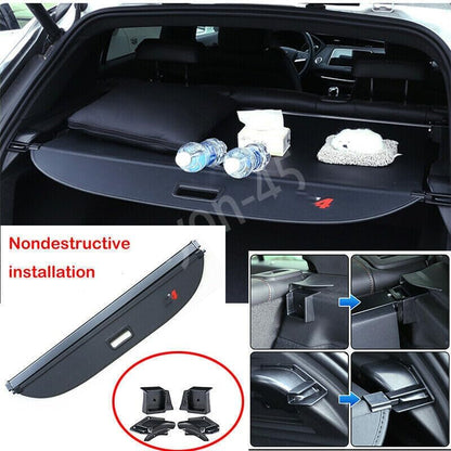 ya 2 8.15 for for Cadillac XT4 2019-22 Black Rear Trunk Cargo Luggage Security Shield Shade 1x