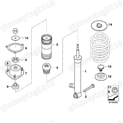ya 8 8.24 baidi Pair Set of 2 Rear Shock Absorbers for BMW 2007-13 X5 E70 08-14 X6 E71 3.0L 4.4L