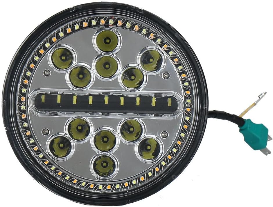 ya 4 8.10 2x 7 inch LED Headlight High/Low Beam DRL Turn Signal Headlamp for Suzuki Samurai SJ410