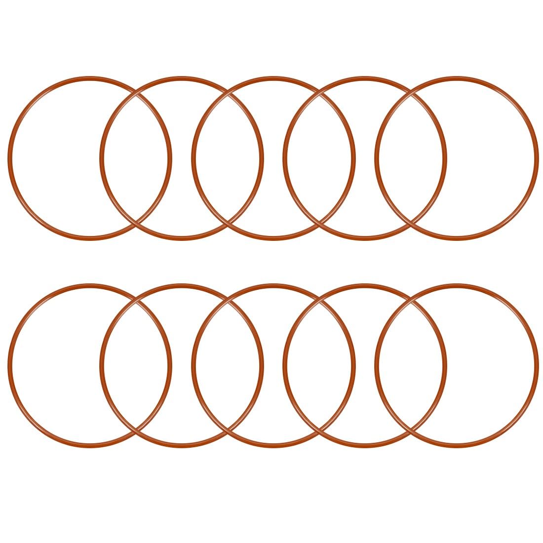 ya 13 9.15 baidi Silicone O-Ring 75mmx70.2mmx2.4mm VMQ Seal Rings Sealing Gasket Red 10PCS