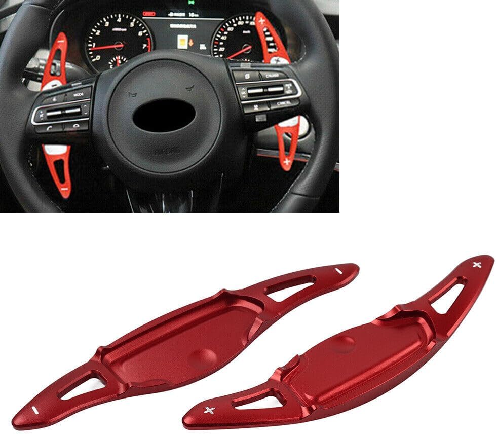 ya 4 8.8.2 Steering Wheel Paddle Shifter Extension For 2018 2019 2020 for Kia Stinger CK K8 Red