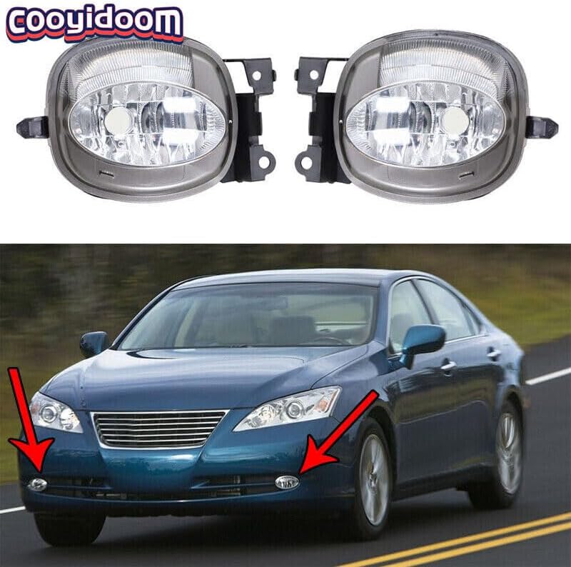 ya 2 8.15 A pair of front fog light lenses without bulbs suitable for 2007-2009 for Lexus ES350