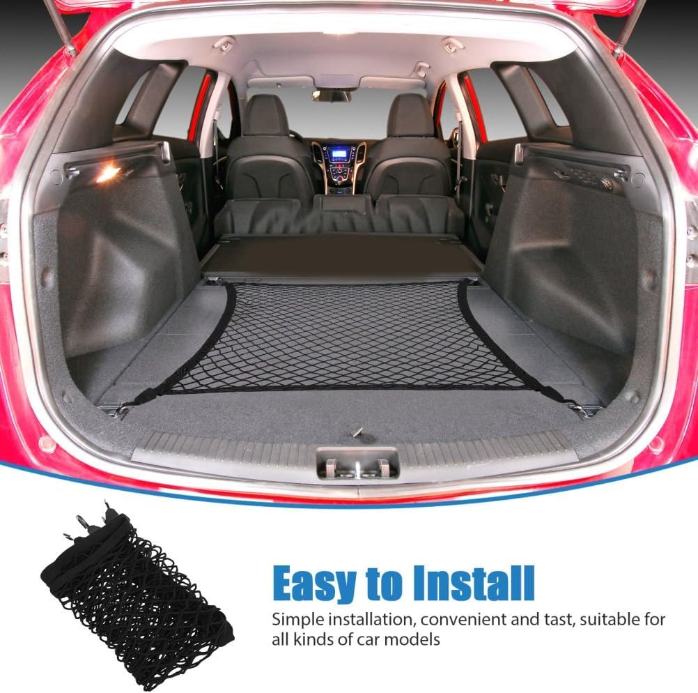 ya 2 8.15 Trunk Net Organizer for Car Highly Elastic Cargo Automotive Nets