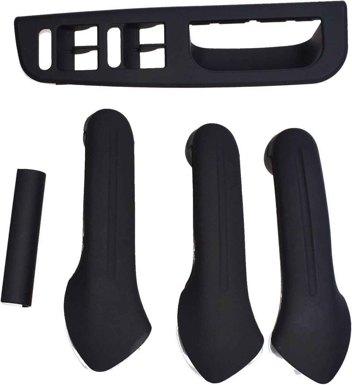 ya 11 9.14 zhengce 5-Piece Black Interior Door Handle Cover Switch Frame Decoration Suitable f