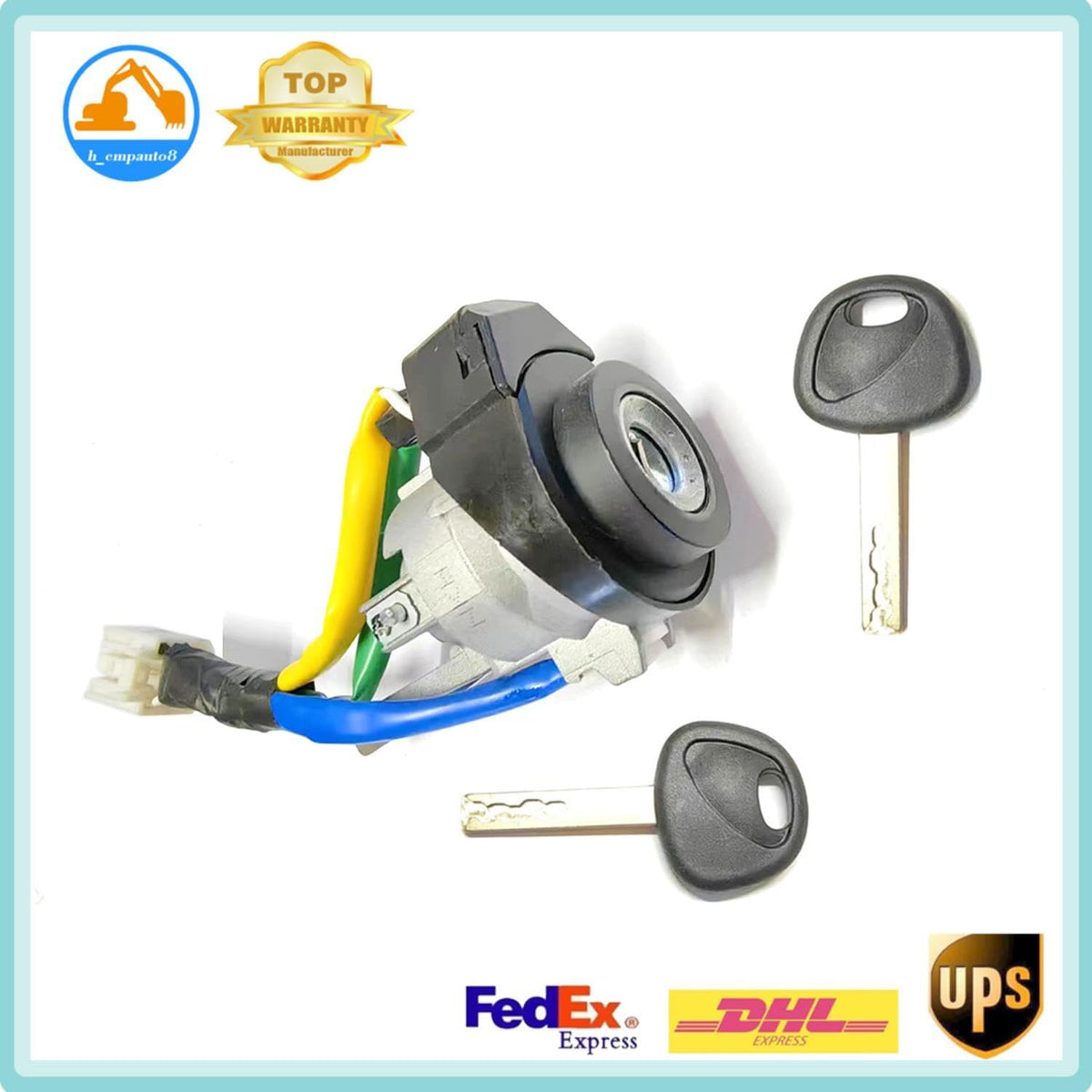 ya 9 10.24 Ignition Lock Cylinder 81900-M7E00 w/Keys for Kia 19~21 Forte 20~22 Soul Seltos