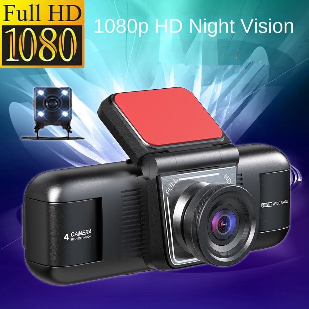 ya 6 8.24 baidi 4 Channel Dash Cam Driving Recorder Car Front Rear Camera G-Sensor Night Vision
