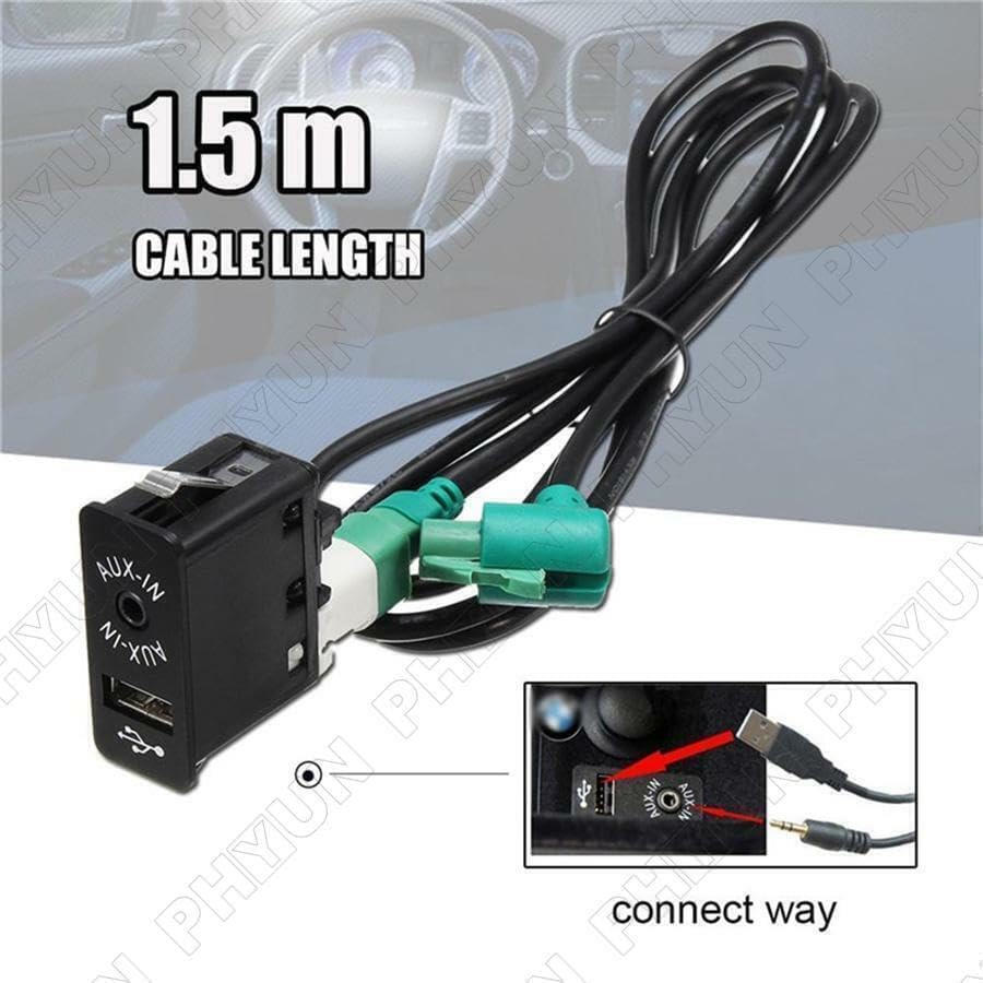 ya 4 8.24 baidi AUX USB Switch+Cable Suitable for BMW E60 E61 E63 E64 E87 E90 E70 F25 F12 F13