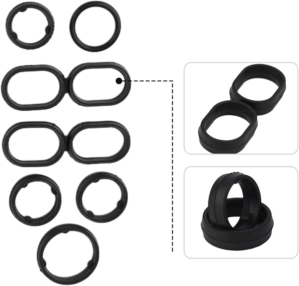 ya 11 9.14 baidiFilter Ring Gasket 68191356AA Auto Parts Black For 3.2-3.6L Engine