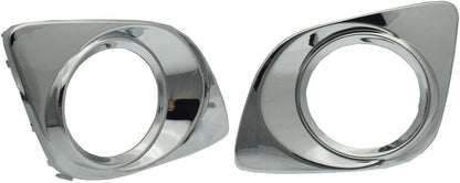 ya 4 8.10 Front bumper fog light hole cover inserted into LH right grip 2 pieces chrome suitable for Toyota Venza 09-12