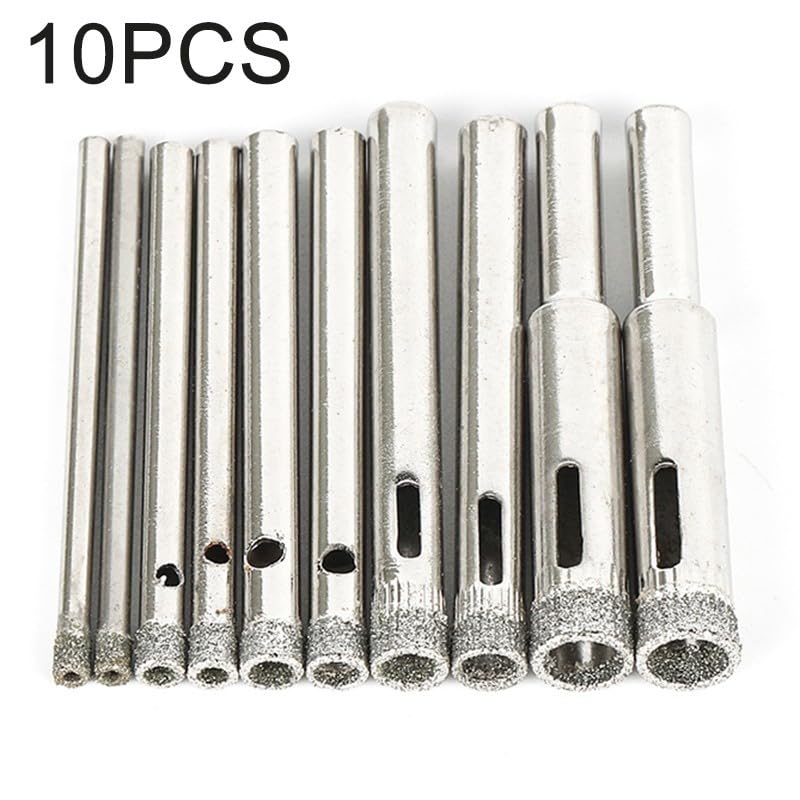 ya 28 10.13 baidi Tile Glass Marble Granite 10pcs Drills Set Workshop Diamond Coated Core Sha