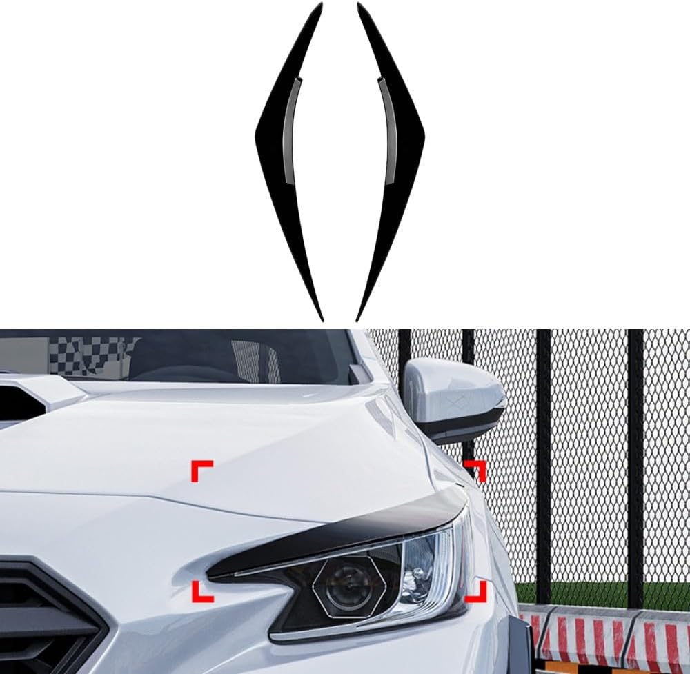 ya 2 8.15 1 Pair Gloss Black Tape-On Headlight Eye Lids Covers for for Subaru WRX STI 2022+