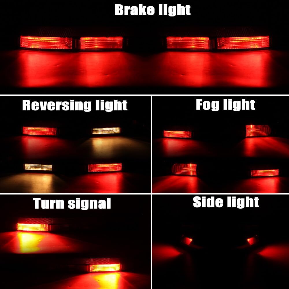 ya 10 9.16 zhengce US Version Pair Rear Bumper Lower Tail Lamp Light W/5 Bulbs for Audi Q7 201