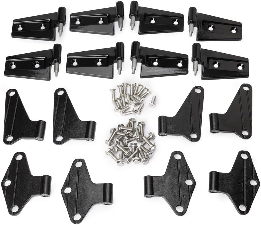 ya 11 9.14 baidi16X Body Door Hinge Replacement Set Powder Coat for Jeep for Wrangler JK 2007-2018