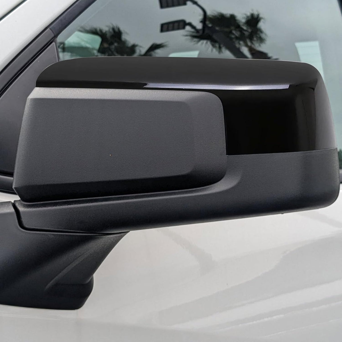 ya 11 9.14 baidiTop Half Mirror Cover for Chevy for Silverado 1500/ for GMC for Sierra 1500 2019-2025 Black