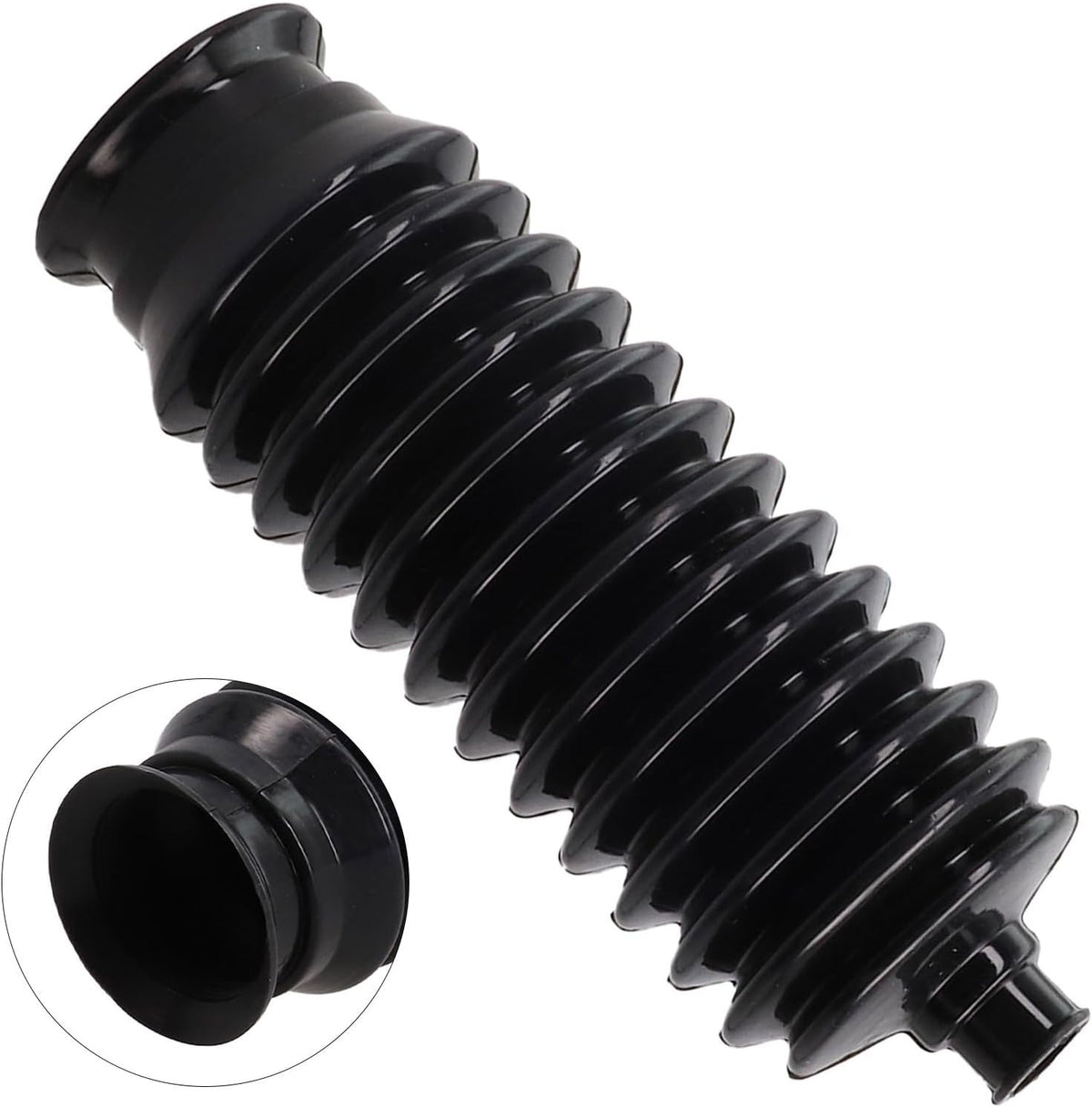 ya 4 8.10 1*Universal Silicone Steering Rack And Pinion Bellows Boot LH&RH Kit Black New