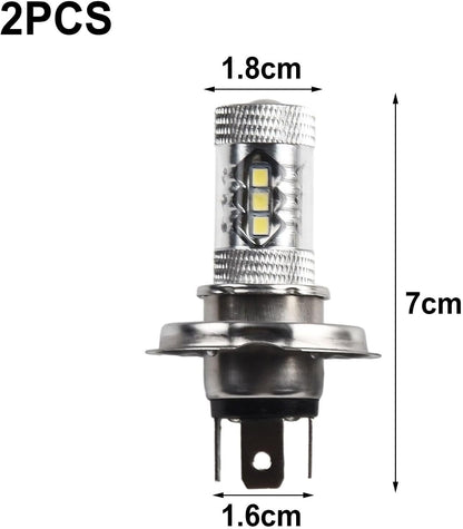 ya 4 8.8 LED Bulb H4 Fog Light 74.5cm 80W 9003 Aluminum HB2 Motorcycle 6000K 