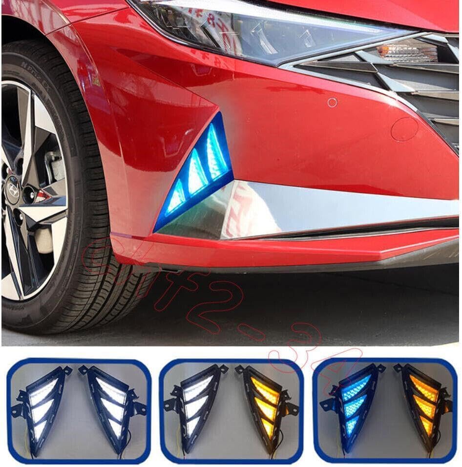 ya 9 10.24 DRL LED Daytime Running Lights Bumper Fog Lights Signals Suitable for Hyundai for Elantra 21-22-