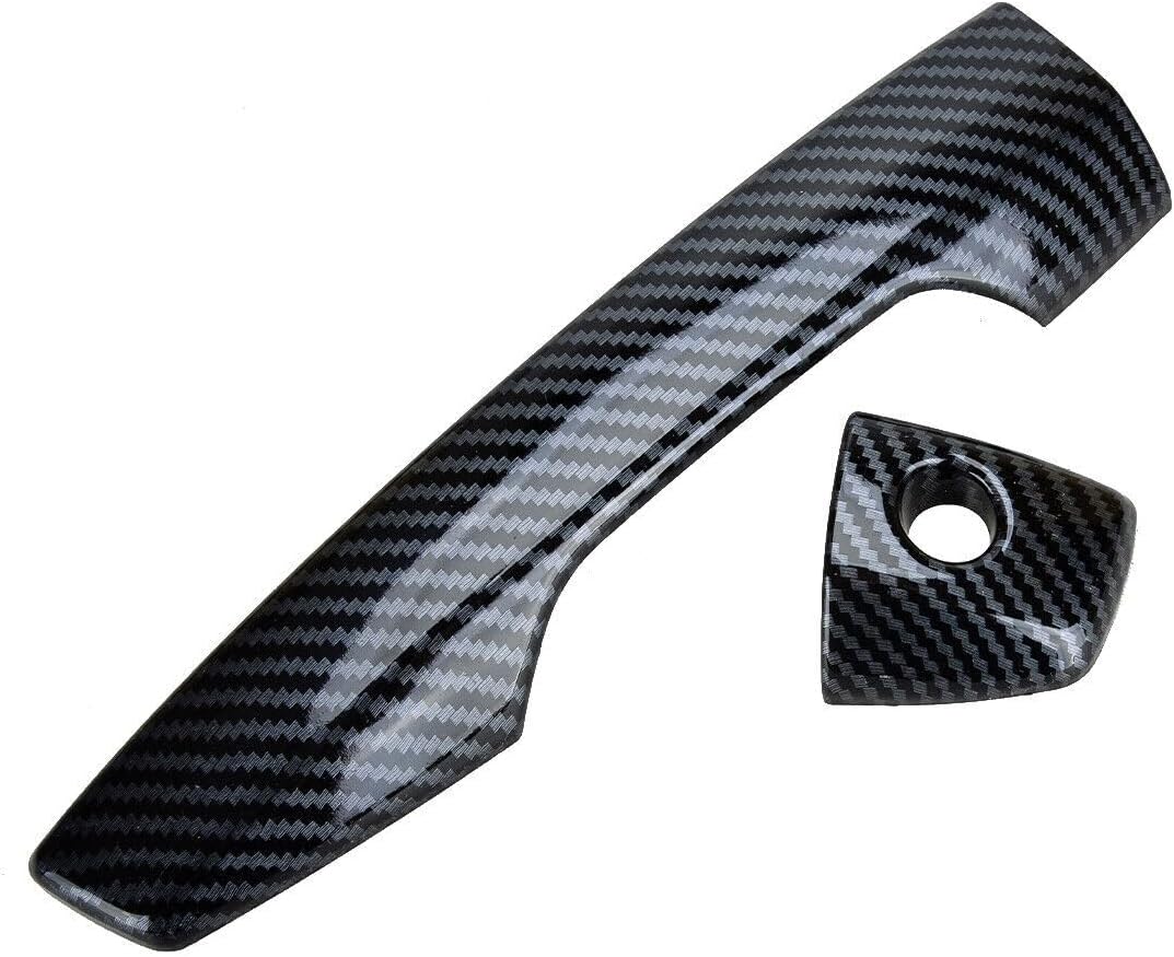 ya 2 8.15 Kit Carbon Fiber Grain Door Handle Cover Trim Fits for Mitsubishi Outlander 2022