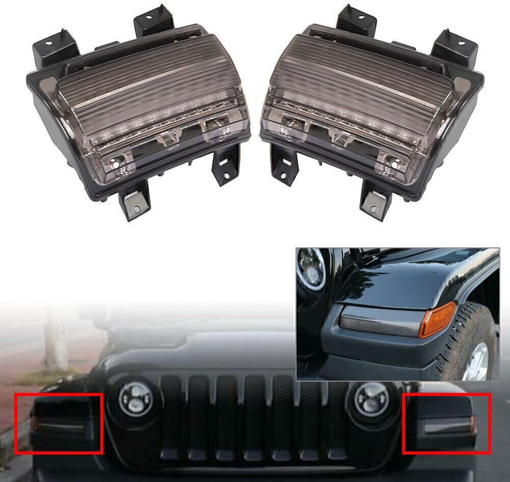 ya 14 9.20 zhengce 2pcs LED Wheel eyebrow Streamer Turn Signal light for Jeep for Wrangler JL-1