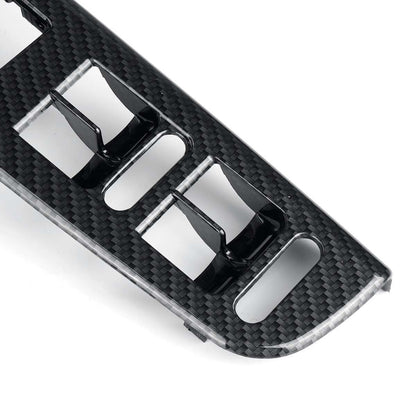 ya 4 8.14 5Pcs RHD Carbon Door Grab Handle Cover Switch Panel for VW for Golf for Jetta MK4