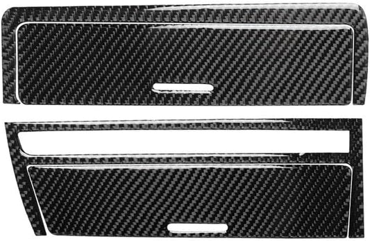 ya 2 8.15 2 Pack Carbon Fiber Console Cigarette Lighter Ashtray Panel Cover Trim for BMW E46