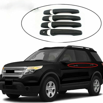 ya 10 9.16 baidi Glossy Black for 2011-2019 for Ford Explorer 8PCS Door Handle Trim Covers NO SMR Key