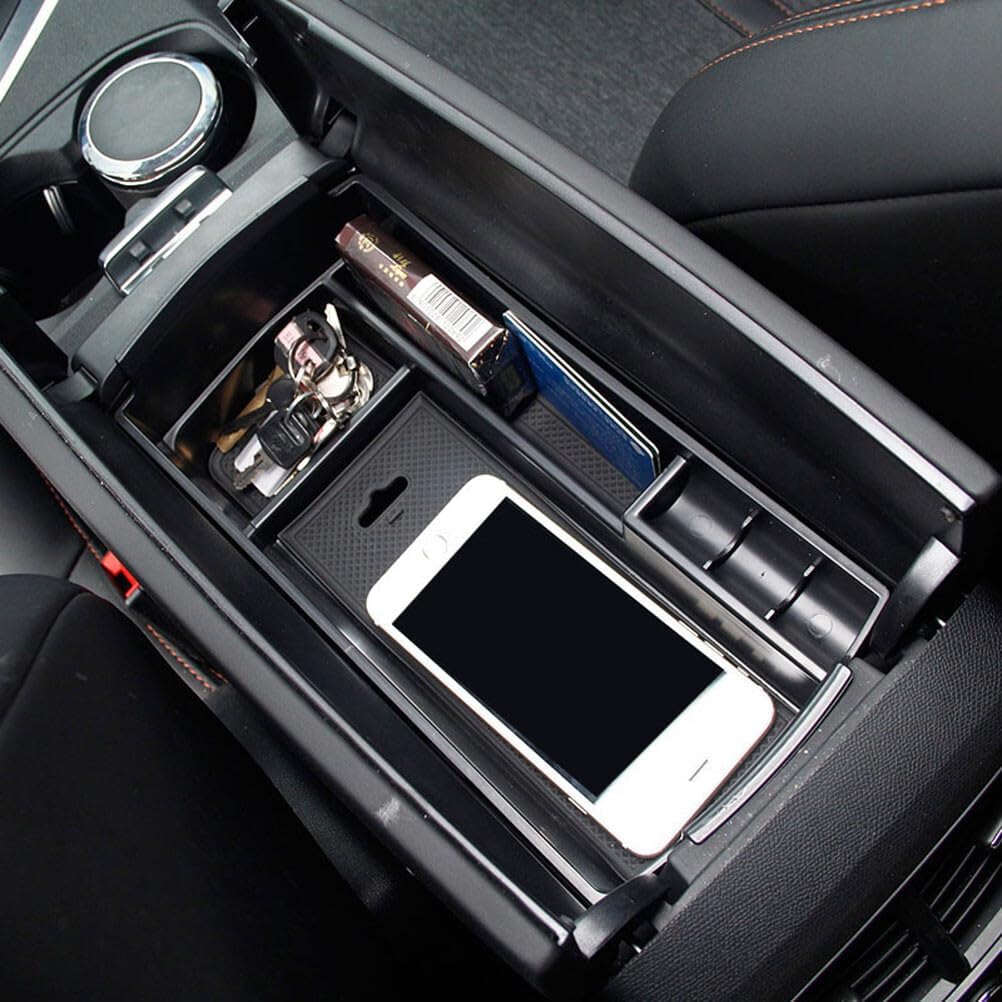ya 5 8.10 Car Parts Black Interior Armrest Storage Box Holder for Peugeot 3008 2017-2020