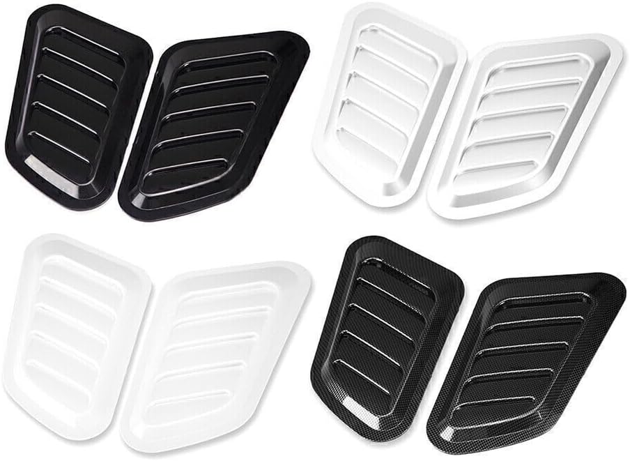 ya 4 8.24 baidi Air Flow Intake Hood Scoop Vent Bonnet Cover Universal Auto Decorative Silver