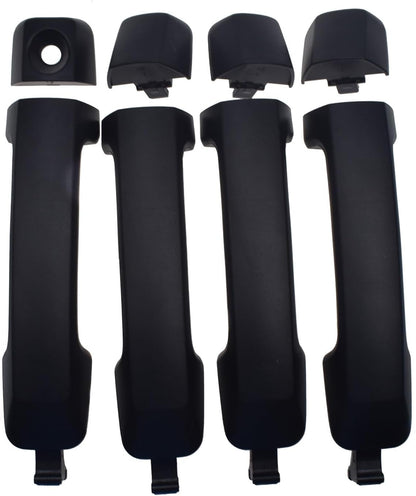 ya 5 8.10 Set of 4 Exterior Door Handles Black for 2007-2018 for Toyota Tundra 69210-0C010
