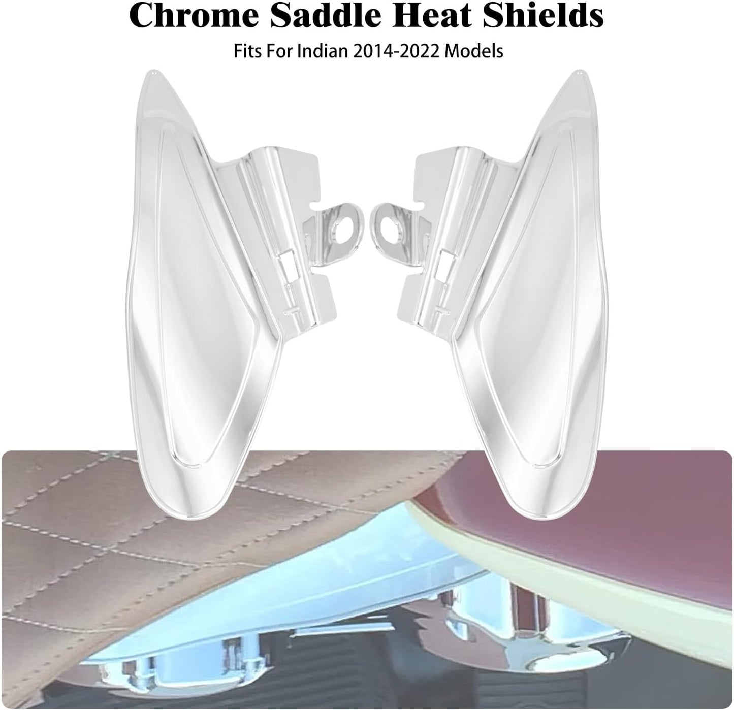ya 7 8.24 baidi Chrome Reflective Saddle Heat Shields Fits For Indian Chief Roadmaster 2014-2022