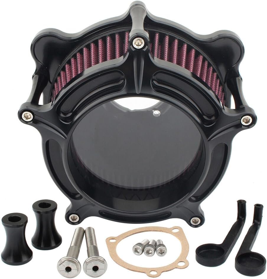 ya 5 8.10 Air Cleaner Intake Filter CNC for Harley EVO Twin Cam Dyna Softail Fatboy 93~17