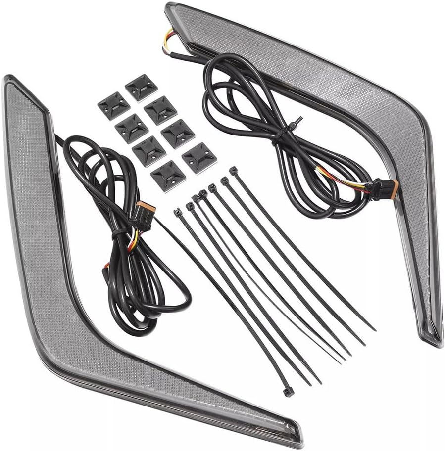 ya 4 8.10 Pair Rear Saddlebag Accents Lights Smoke for Honda Goldwing 1800 GL1800 2018-23
