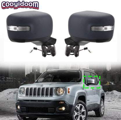 ya 11 9.14 baidi2 Pieces for Jeep Renegade 2015-2018 Power Mirror Left and Right without Heated Signal Lights-