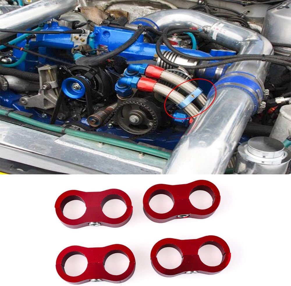 ya 4 8.8.2 4X AN10 20mm Fastener Fuel Oil Lines Clip Braided Hose Separator Wire Clamp