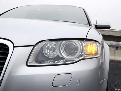 ya 4 8.14 Pair Cover Lens Headlight Headlamp Clear Lens LH+RH Fit for Audi A4 B7 2005-2008