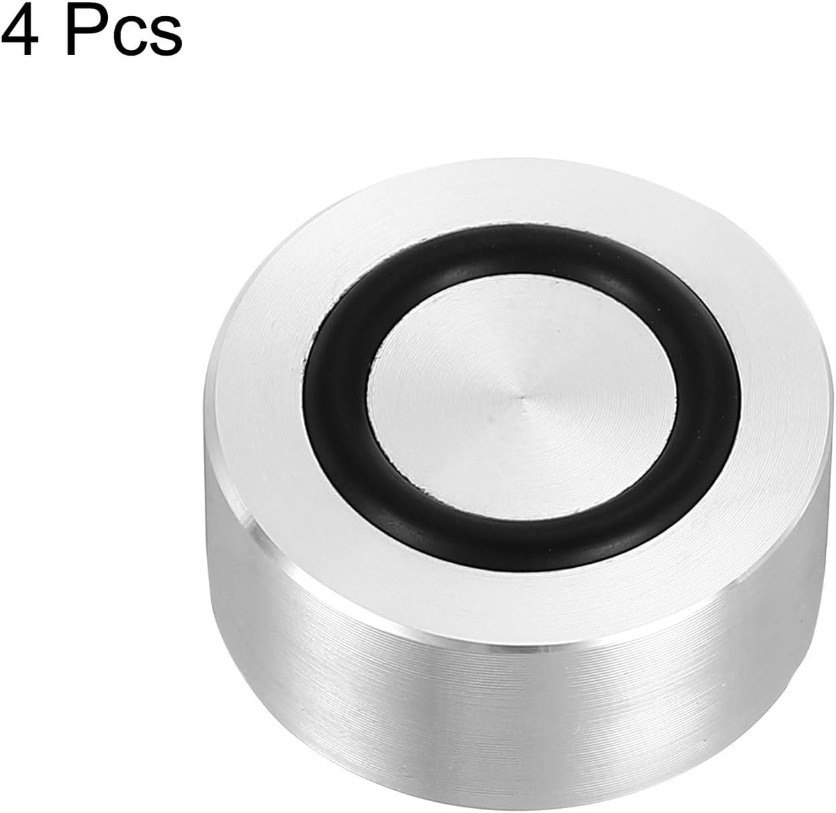 ya 26 10.21 baidi M8 30mm / 1.2 Dia 15mm Aluminum Disc Glass Top Adapter with Rubber Ring 4pcs